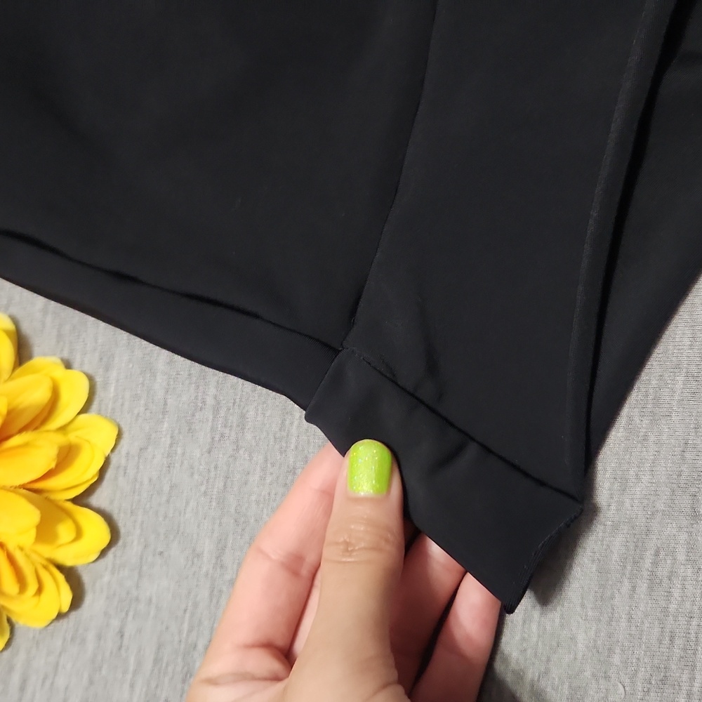Aqua Green Black Ruffle-Hem Mermaid-Fit Modest Swimsuit Bottoms Swim Skort Skirt - Picture 12 of 15